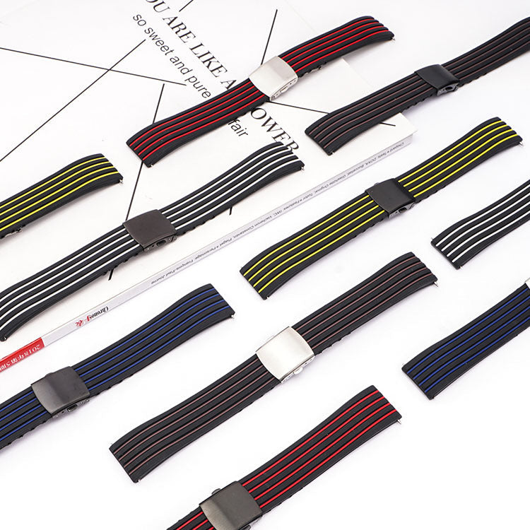 Ear Two-tone Striped Silicone Strap
